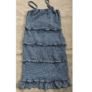 No Boundaries Smocked Gingham Dress with Ruffles Sz Juniors XXXL 21 Fitted Tube